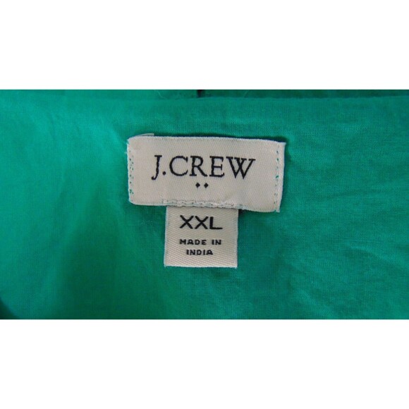 J Crew Green Eyelet Button Top Womens Plus Size XXL Short Sleeve Lined 2XL BQ034 - Picture 6 of 9